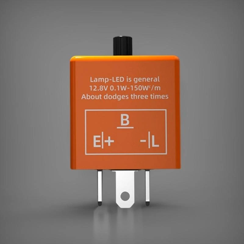 124B 12V LED Flasher-Relay Switch Adjustable Frequency Turn Signals Hyper-Flashing For Motorcycle Accessories