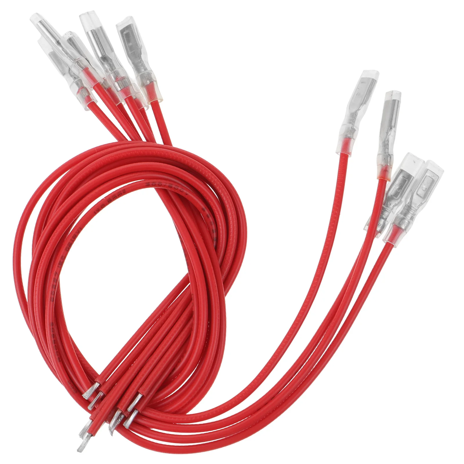 

10Pcs Spade Connectors Single Head Terminal Insulating Sleeve High Efficiency Easy Installation Various Devices