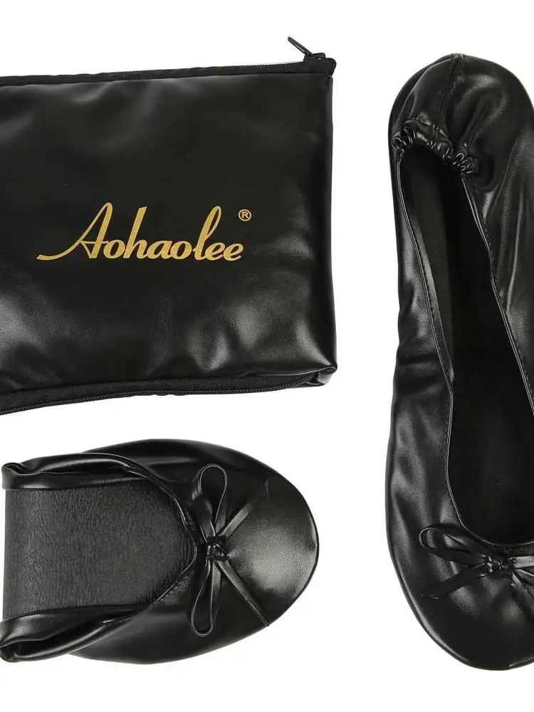 foldable-ballet-flats-portable-travel-after-party-shoes-comfortable-fashionable-women's-slip-on-shoes-breathable-leather