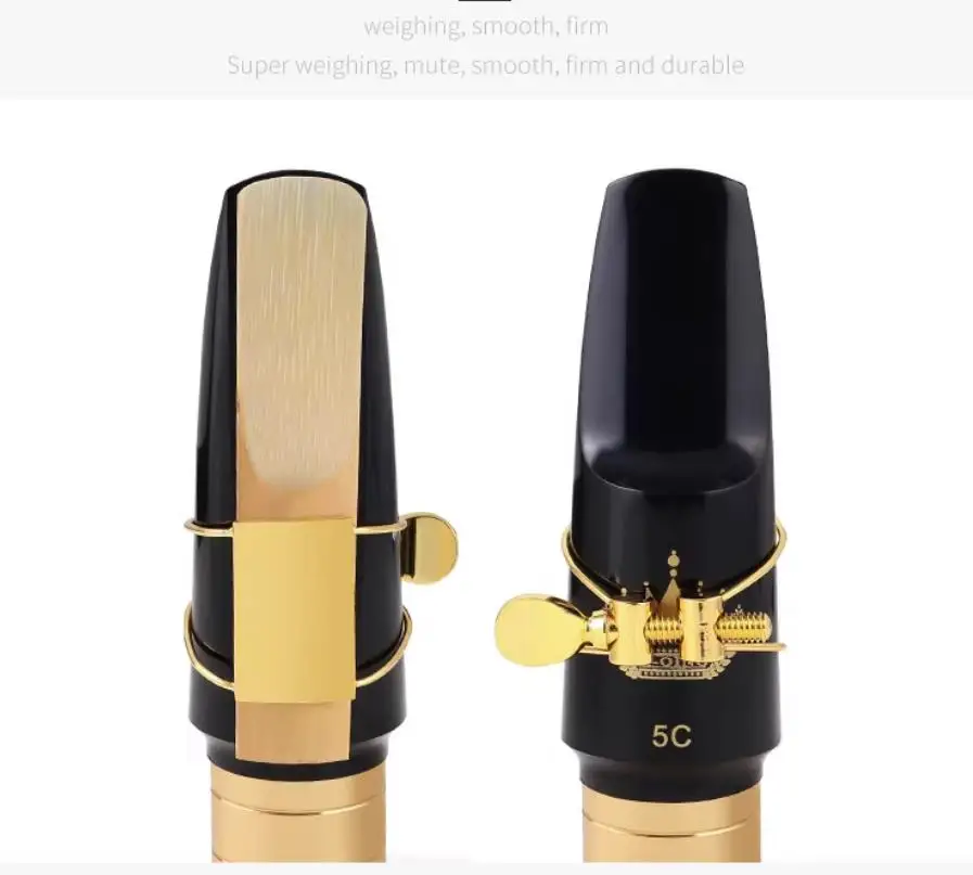 Ligadura de saxofón Baquelita Sax Ligadura Clip Bb Clarinete Boquilla Alto Tenor Soprano Sax