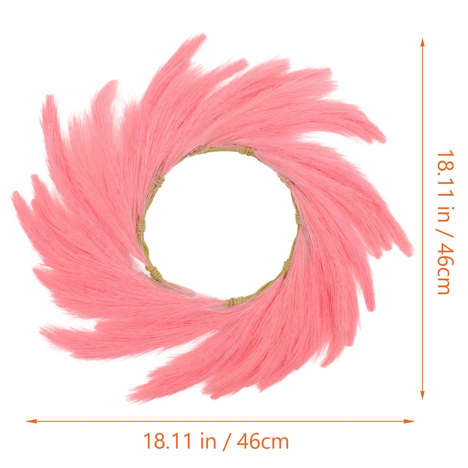 فو فراغميتس إكليل تقليد القصب إكليل لافتة للباب الباب الأمامي جارلاند ديكور المنزل لا تشذيب المطلوبة فراغميتس ديكور