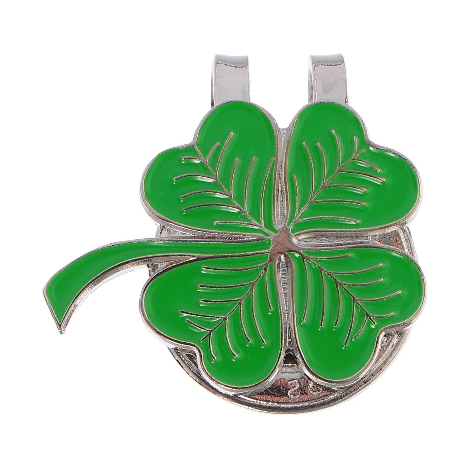 

1pc Four-Leaf Hat Clip Green Metal Golfing Decorative Clip For Outdoor Golfing Accessory Alignment Tool Balls Marker