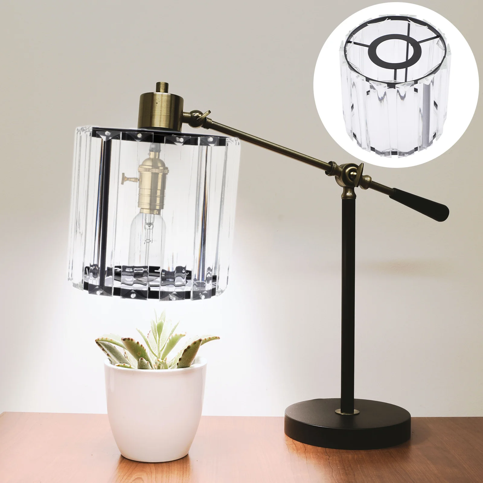 

Glass Lamp Shade E27 Base Modern Pendant Light Shade for Home Decor Iron and Glass Household Ceiling Lamp Cover