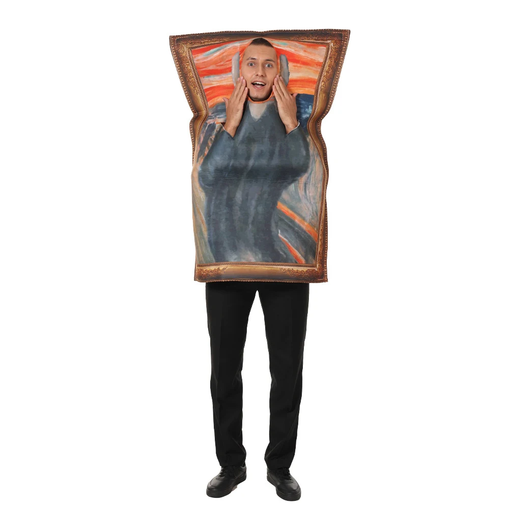 Halloween Funny The Painting Cosplay Clothing Unisex Jumpsuit Portrait Costume Disguise For Adult Men Roleplay Fantasia Outfit