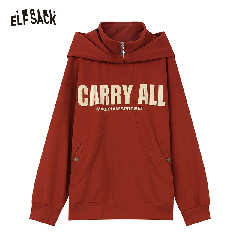 ELFSACK Christmas Graphic Fleece Hoodies Women 2023 Winter Plus Size Long Sleeve Designer Tops