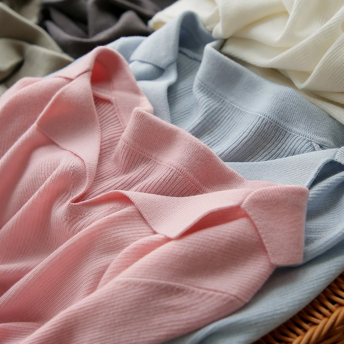 

Comfortable Slim Fit Knitted Wool Blend Base irt Women's Autumn New Sle Commute Sle Regular Sve Long Collar Ne Top