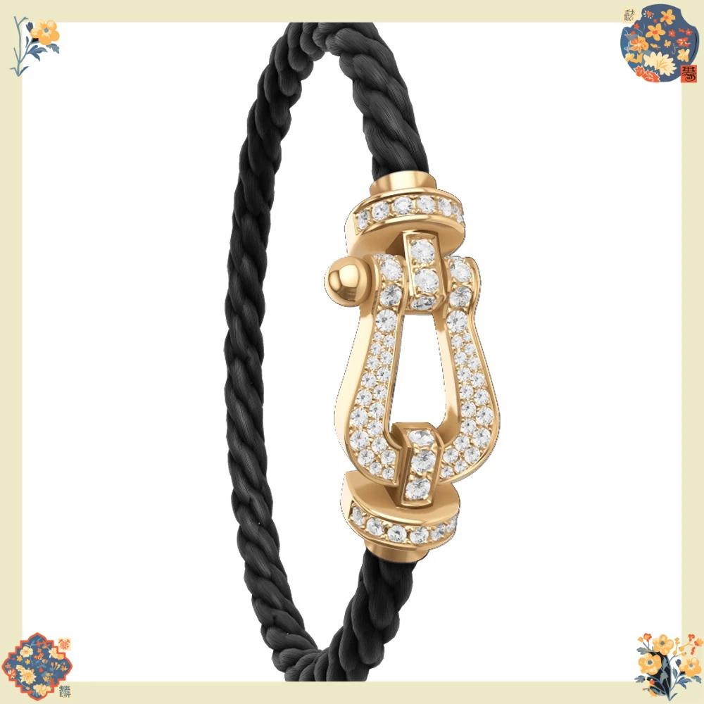 

Новый браслет VZZS из серебра 925 пробы с черным порошковым зеленым нейлоном и двойным рядом цирконов, для женщин, на каждый день, для вечеринок, роскошный подарок для пары, ювелирное украшение.