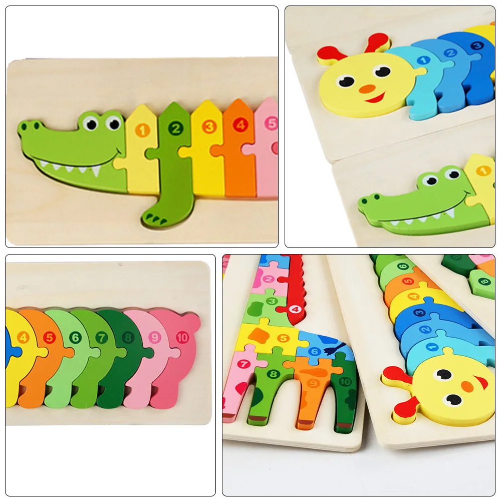Wooden Animal Board Cartoon Kids Learning Early Educational For Children Dinosaur Jigsaw Animal Puzzle Kid Jigsaw Puzzle Game