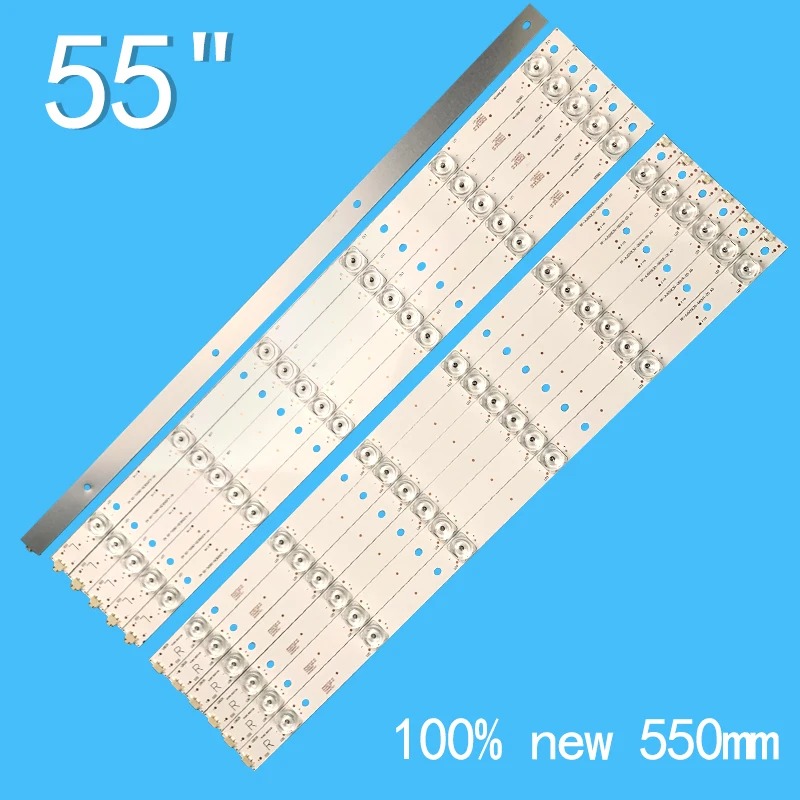 6V 6 + 6 Licht 550Mm Led Backlight Lampstrip Voor Scherpe 55 "Tv RF-AJ550E30-0601R-05 0601l Lsc550fn13 Hwv55162y CRH-P55300300612R67