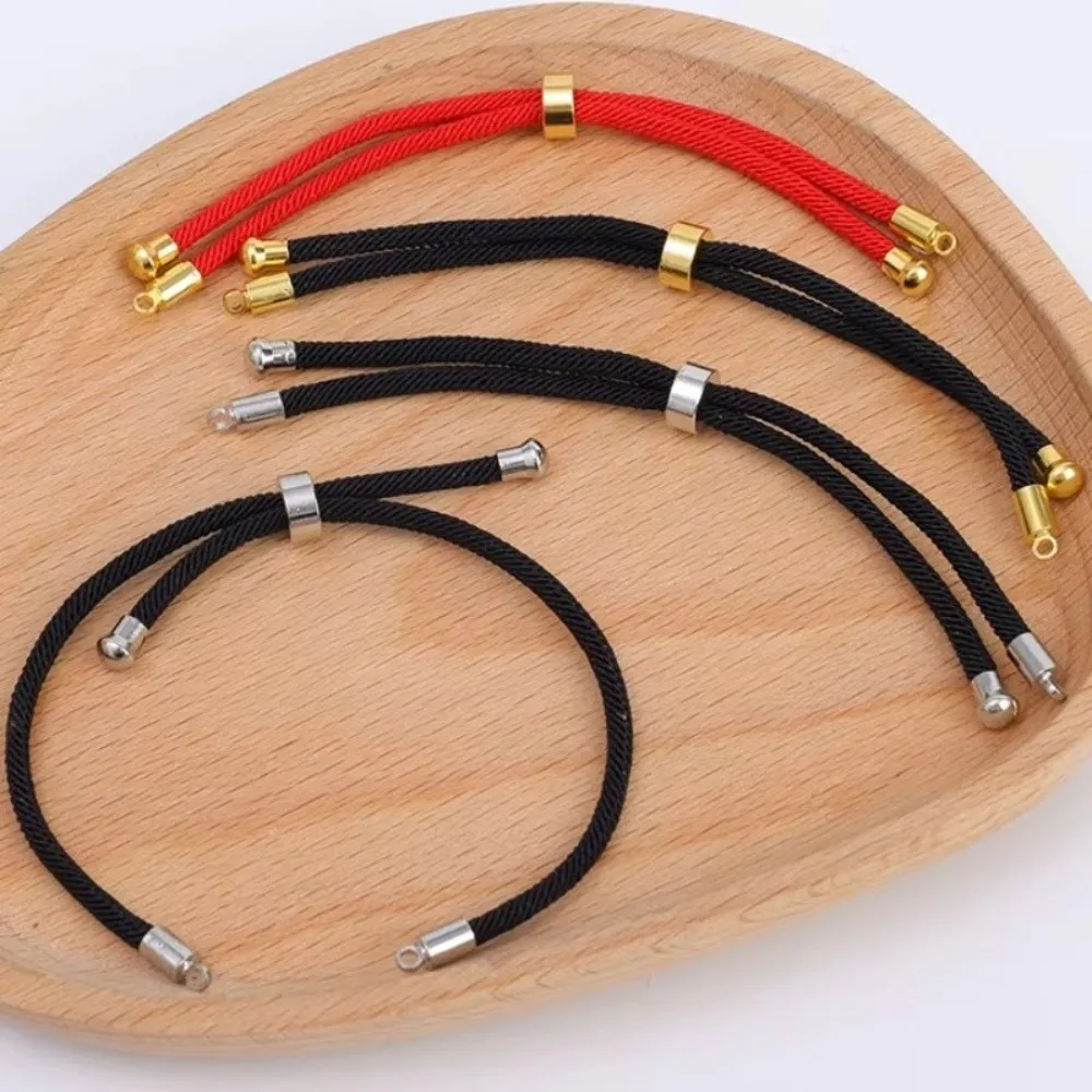 5pcs Hand Ornament Decorative String Adjustable Bracelet Classic 22.5cm Long DIY Bracelet Sturdy Slider Bracelet Jewelry Making