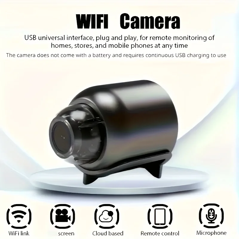 

Mini WiFi Camera 1080P HD Indoor Safety Security Surveillance Baby Monitor Night Vision Camcorder IP Camera Audio Video Recorder
