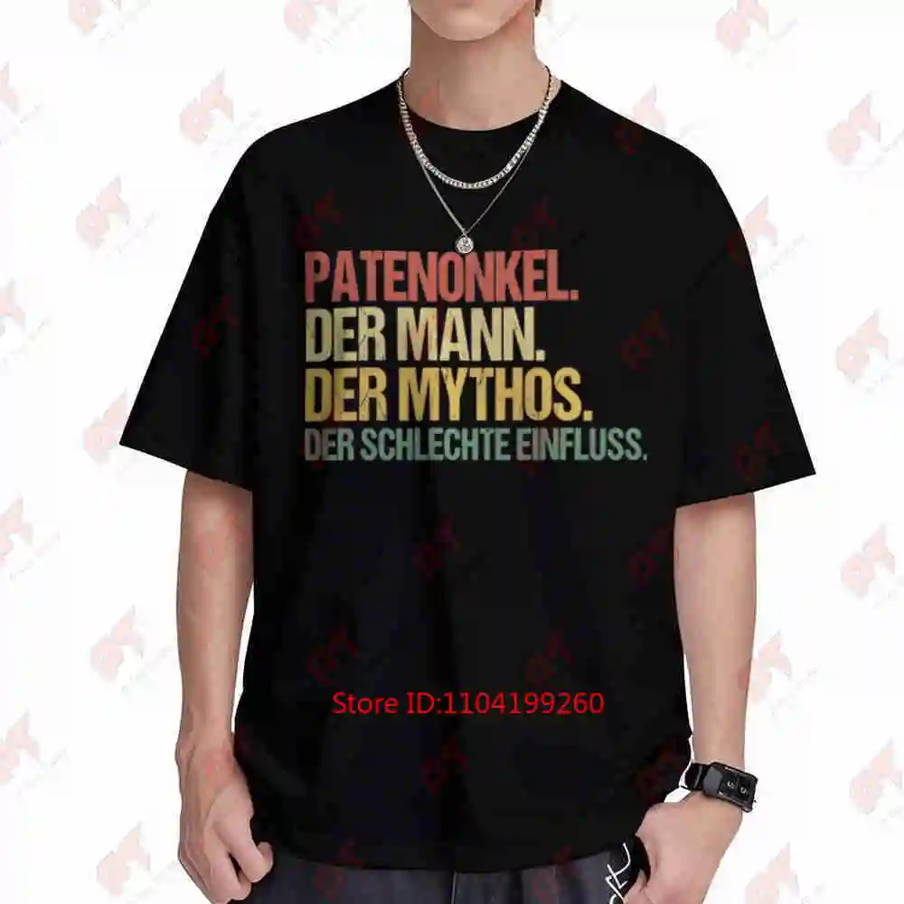 Uncle Family Godfather Bad Influence Baptism Short Sleeve Tee 100% Cotton T-Shirt