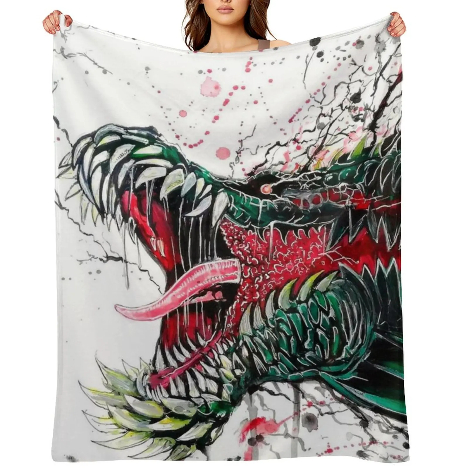 

deviljho mhw Throw Blanket Sofas warm winter Plaid on the sofa Beach Blankets