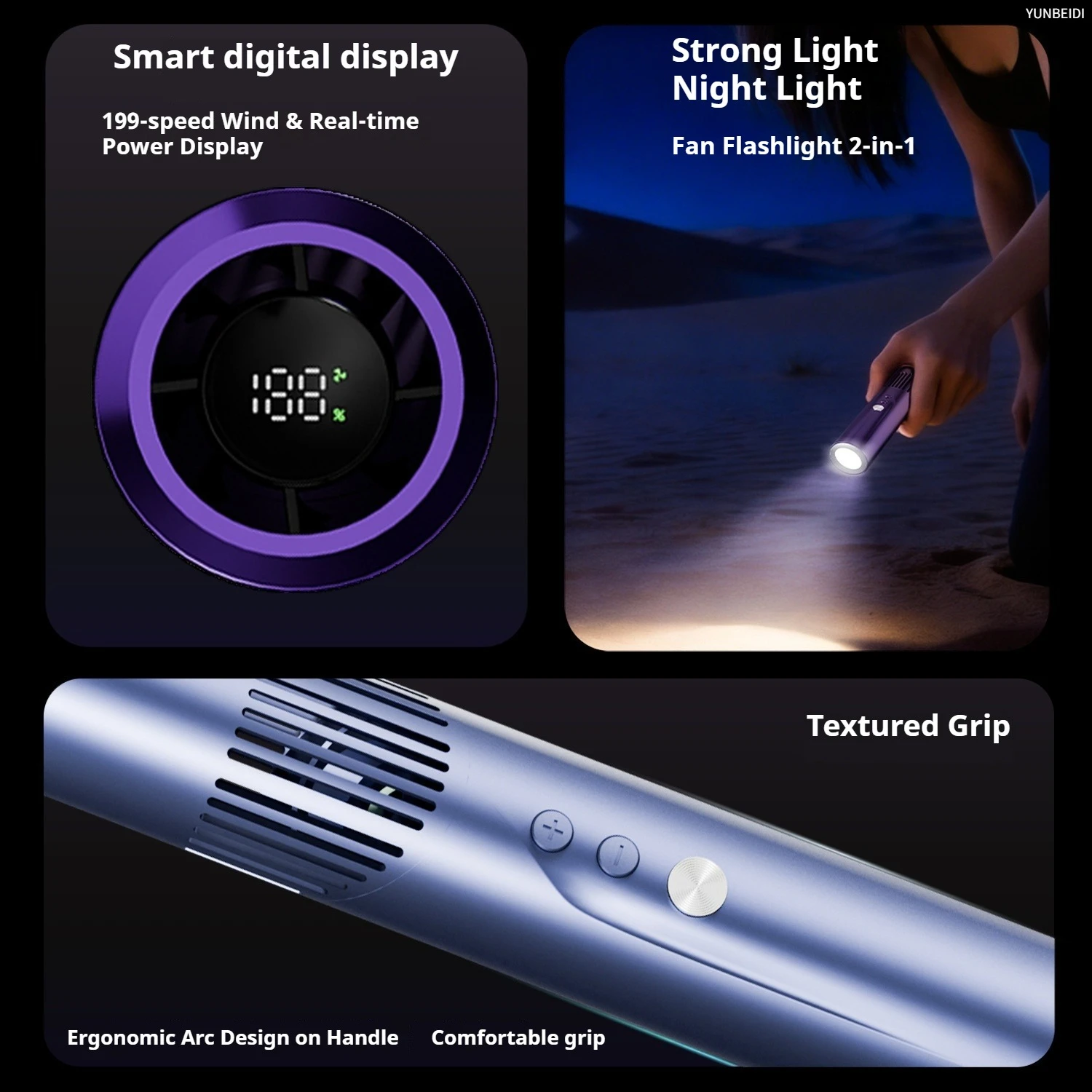 Lipstick Fan Portable Outdoor 199 Speed Brushless High Speed Fan Large Capacity Mini Foldable Handheld/chest Hanging Fan 3000mah image 6