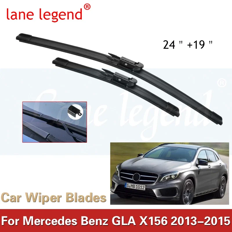 

Front Wiper Blades For Mercedes Benz GLA Class X156 2013-2015 Windshield Windscreen Window 24"+19" 2013 2014 2015