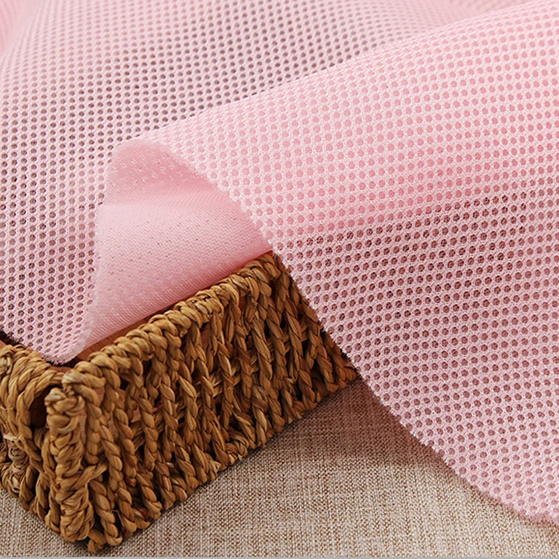 Breathable 3D Mesh Fabric Air Solid Color Breathable Handmade DIY Upholstery Cloth Per Meters