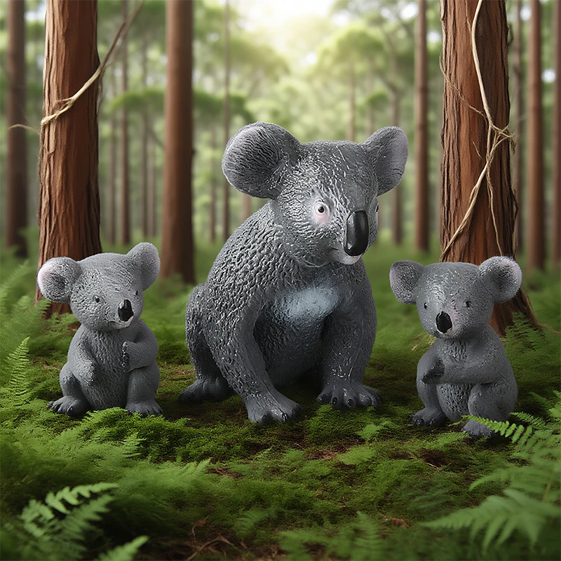 Oenux Animali Selvatici Africani Set Tigre Leone Ghepardo Okapia Johnstoni Koala Alpaca Action Figure Figurine Modello Educazione Giocattoli Per Bambini