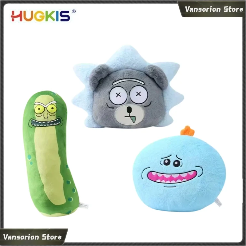 HUGKIS Rick And Morty Pickle Rick Plush Pillow Soft Stuffed Doll Cartoon Plush Toy Home Decoration Birthday Gift For Adults
