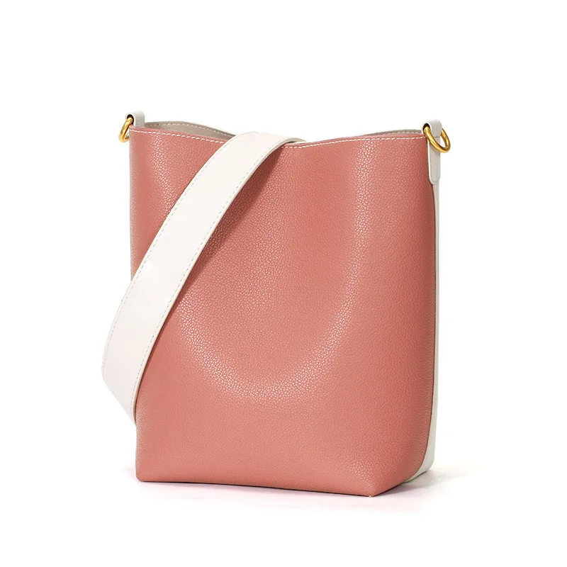 

New Women's Leather Bucket Bag - Stylish Versatile Underarm/Shoulder Bag, Large Capacity Commuter Tote with Trendy Bucket Design