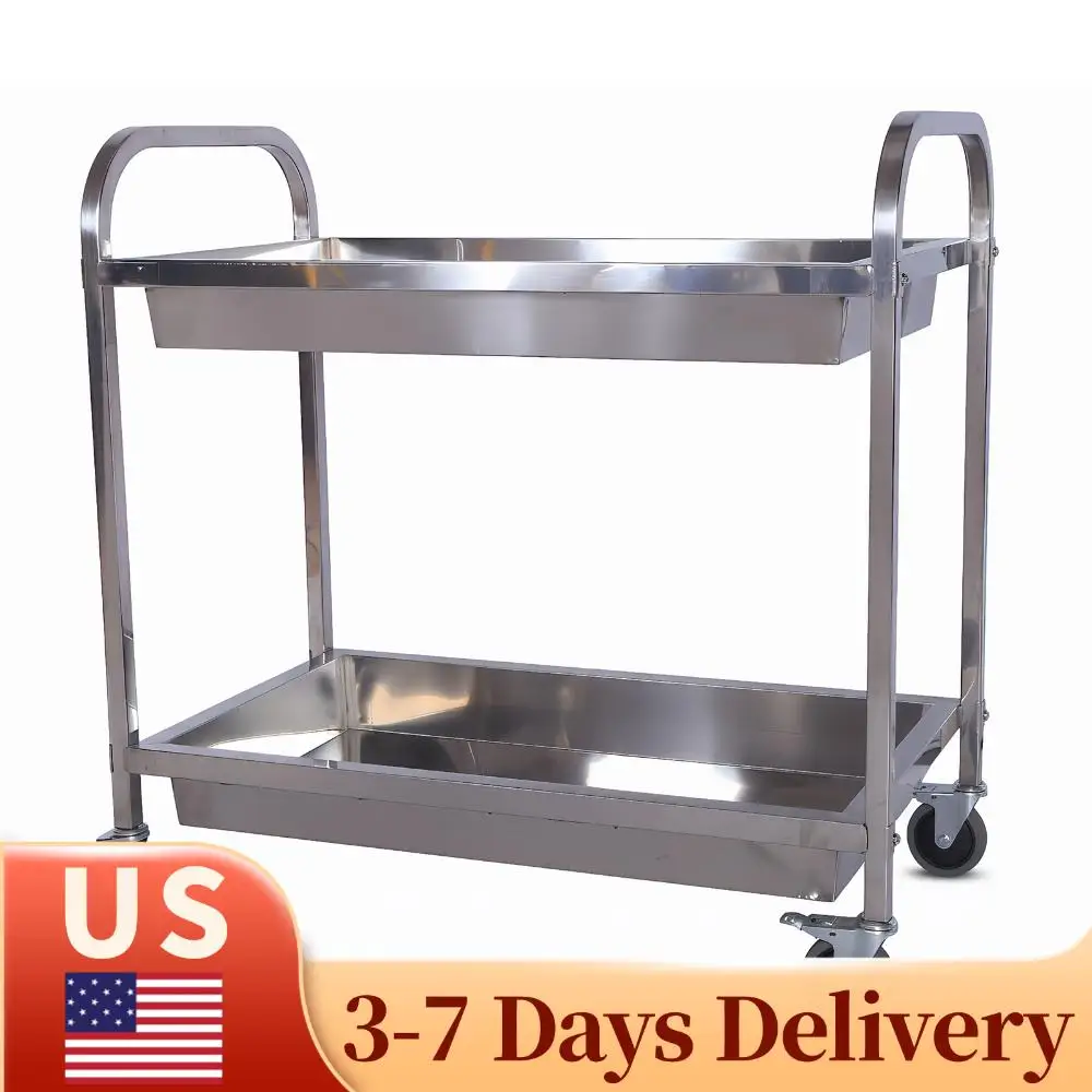 

Кухонная тележка с ручкой и колесами, сервировочная тележка для хранения продуктов, сервисная тележка для коммерческих кухонь, ресторанов, отелей и гаражей