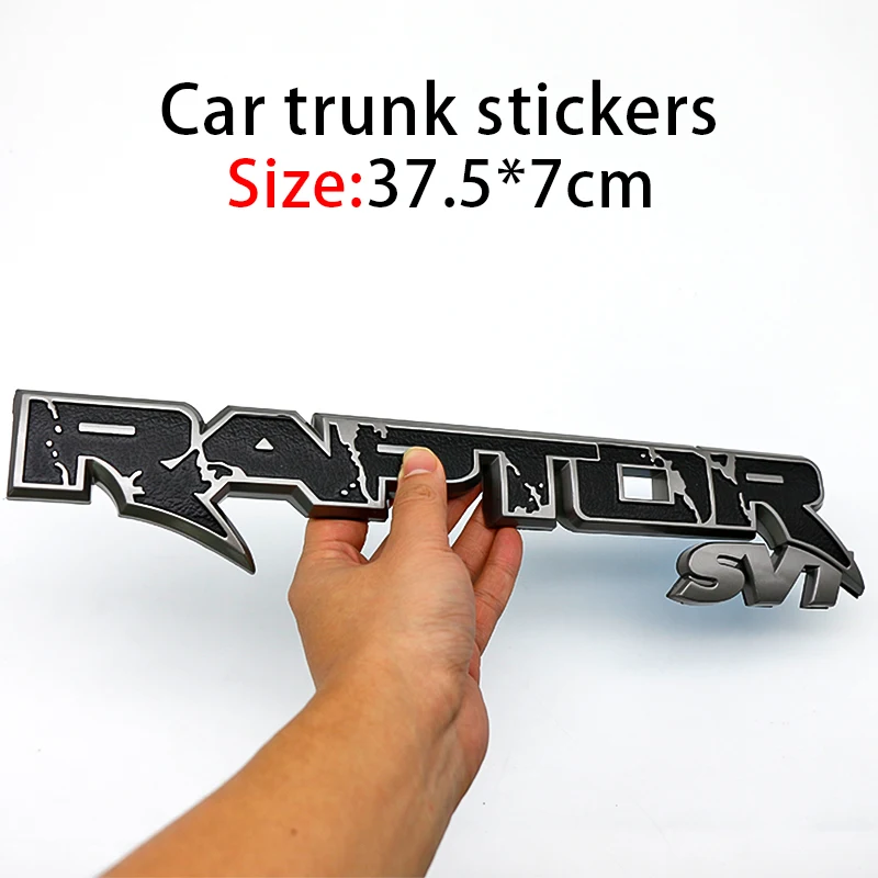ABS Trunk Sticker Plastic Logo Badge Raptor letter Badge for Ford Focus Mk2 Fiesta Mk3 Mondeo Mk4 Ranger Kuga Mk7 C Accessorie view 4