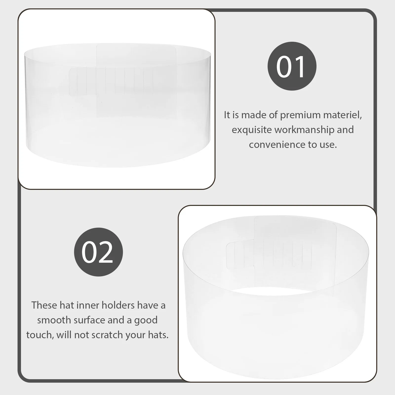 

10pcs Inner Rack Plastic Hat Inserts Baseball Cap Inserts Hat Support Stand Cap Inner Holder Adjustable Display Storage