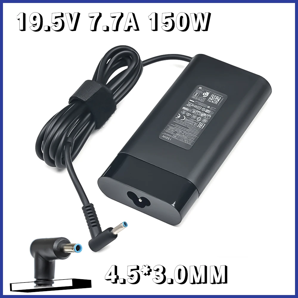 Carregador Portátil para hp Pavilion Gaming 15 15-cx0020ca 17 17-an001ca Tpn-ca11 Tpn-da09 Tpn-da03 Zbook g3 g4 19.5v 7.7a 150w