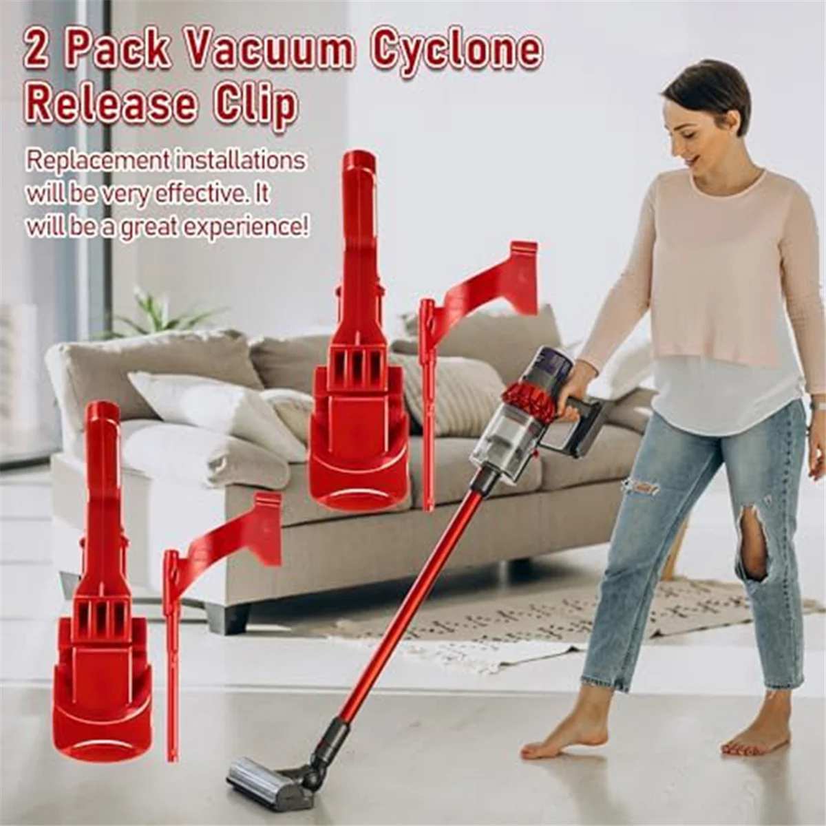 Clip di cattura per pulsante di rilascio del contenitore rosso sottovuoto HOT per Dyson DC41, DC41 Animal, DC41 Animal UK, DC43, DC55, DC65