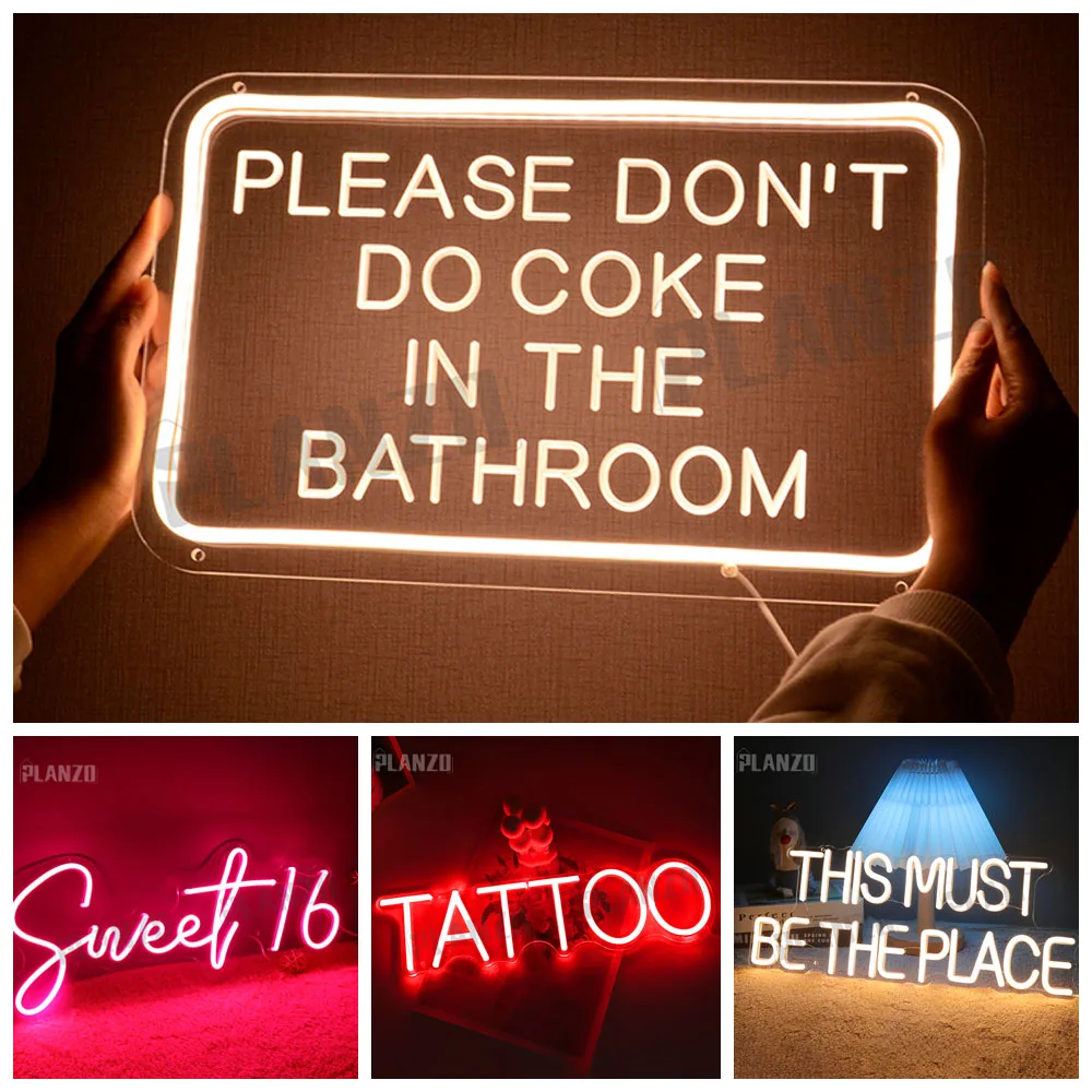 Do Not Do Coke Home Hanging Decor Sweet 16 Neon Sign Led Night Light for Happy Birthday Party Decor Nails Neon Light Sign