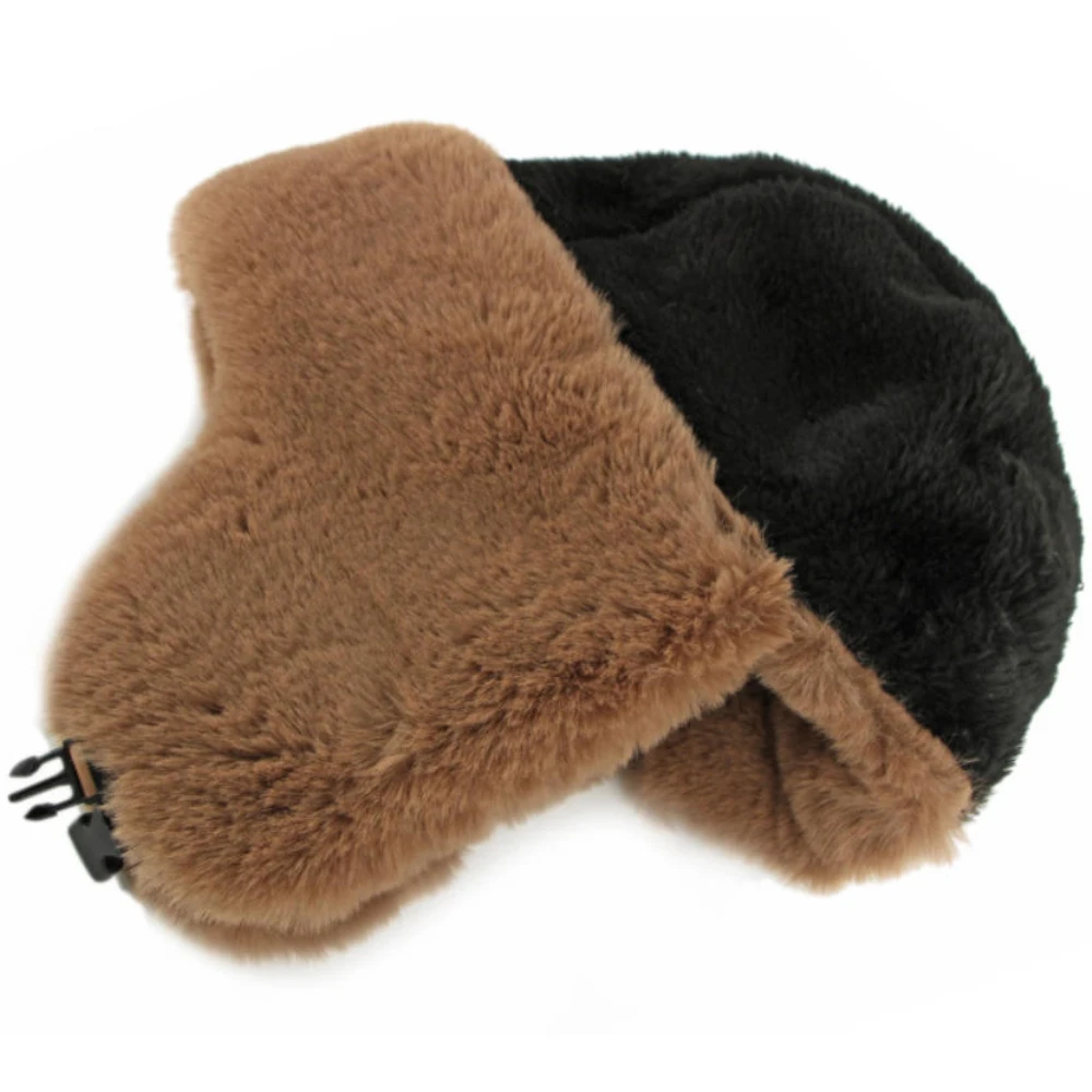 HT4983 Cappello russo Cappelli invernali spessi e caldi per uomo Donna Pelliccia soffice Cappello russo Maschio Femmina Sci Paraorecchie Cappello bomber antivento