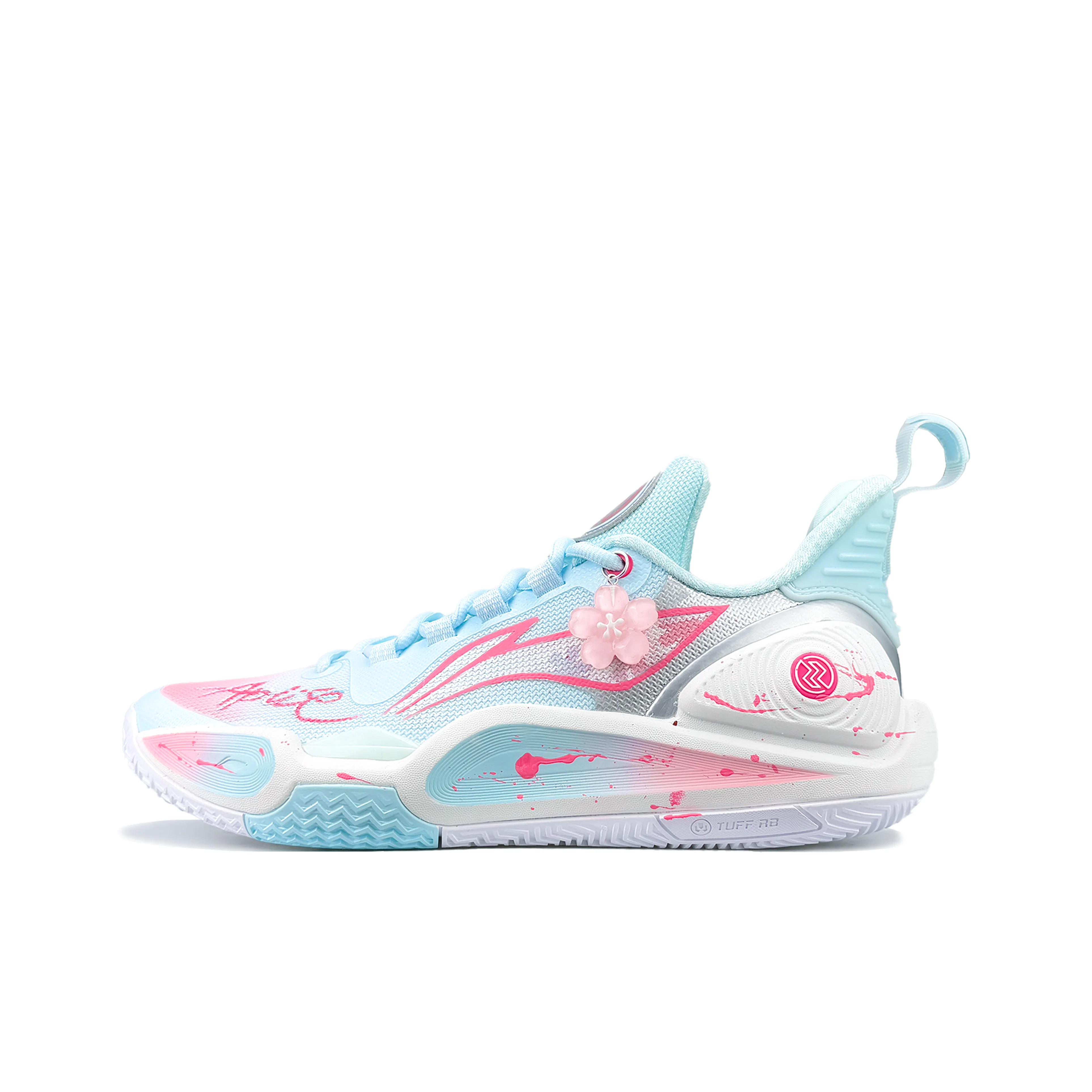 Li Ning Speed 9 Cushioning Slip Resistant Abrasion Resistant Low top Basketball Shoes Men's Blue Pink ABPT001-6(Team173-Lucky) view 2