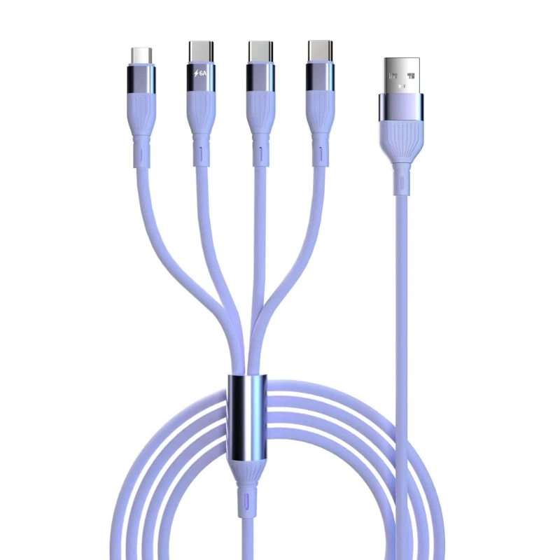 

1 в 4 выхода USB на 3 порта Type-C и 1 кабель для зарядки Micro USB, шнур питания, поддержка быстрой зарядки для планшетов,