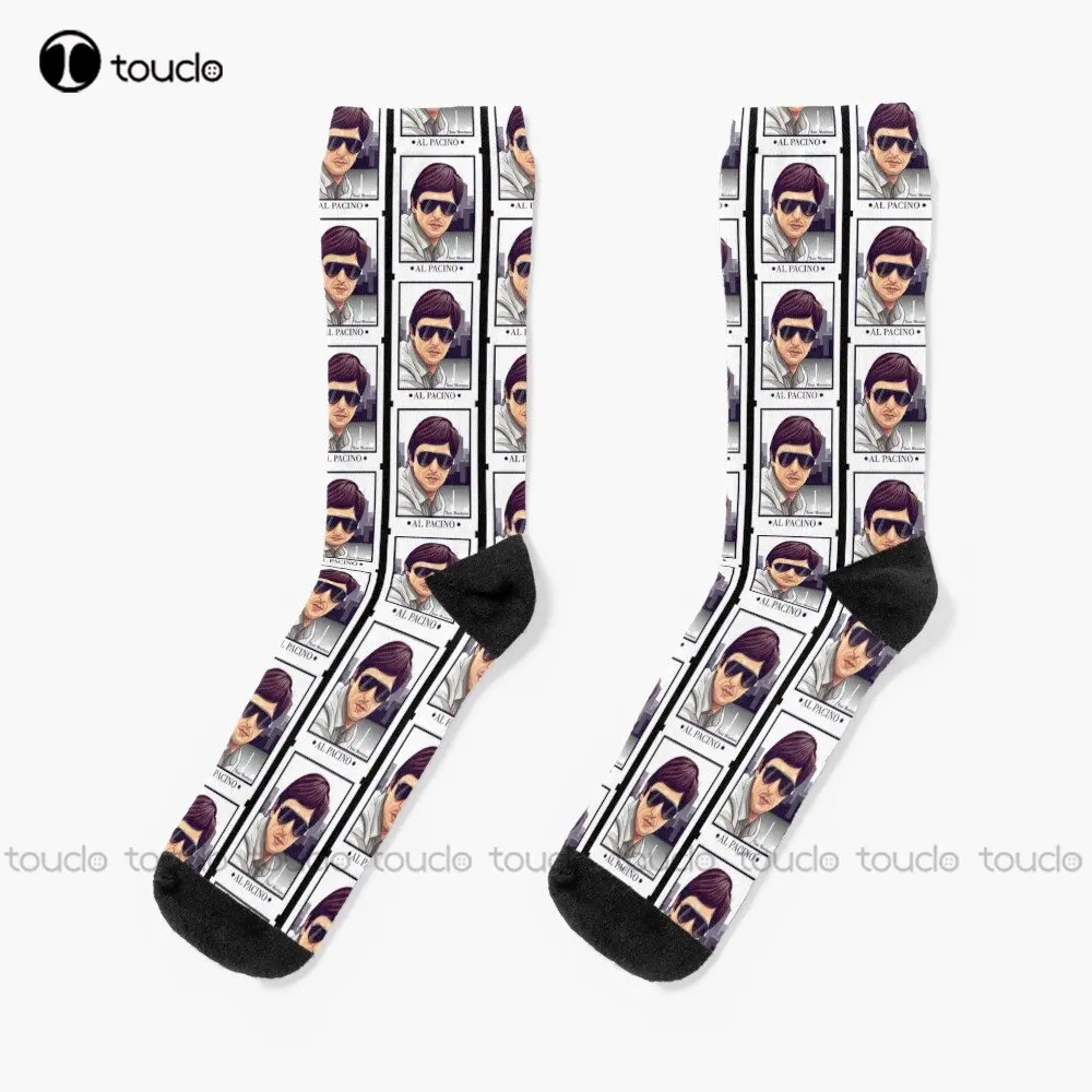 Al Pacino  Tony Montana Character Socks Softball Socks Women 360° Digital Print Custom Gift Streetwear Funny Sock Art