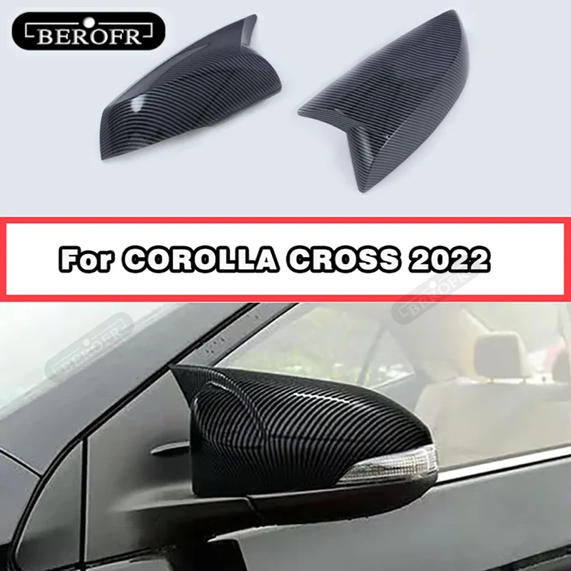 

Carbon Fiber Car Horn Side Rearview Mirror Cover Shell Fit For COROLLA CROSS 2022