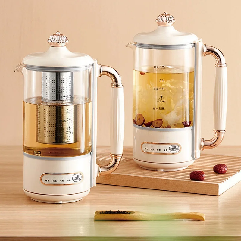 1L Black Tea Tea Maker Glass Electric Kettle Pu'er Steamed Tea Automatic Thermal Insulation Tea Kettle 4 gear Temperature Adjust