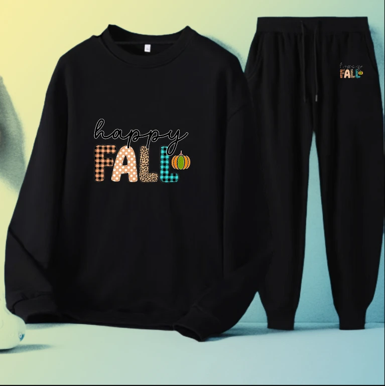 

Мужской комплект, спортивные костюмы, мужской спортивный костюм с длинными рукавами, мужской осенний мужской спортивный костюм с принтом Happy Fall, мужской спортивный костюм