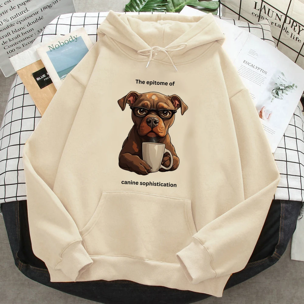 

Pitbull hoodies women aesthetic funny sweatshirts female Fleece Hooded Shirt