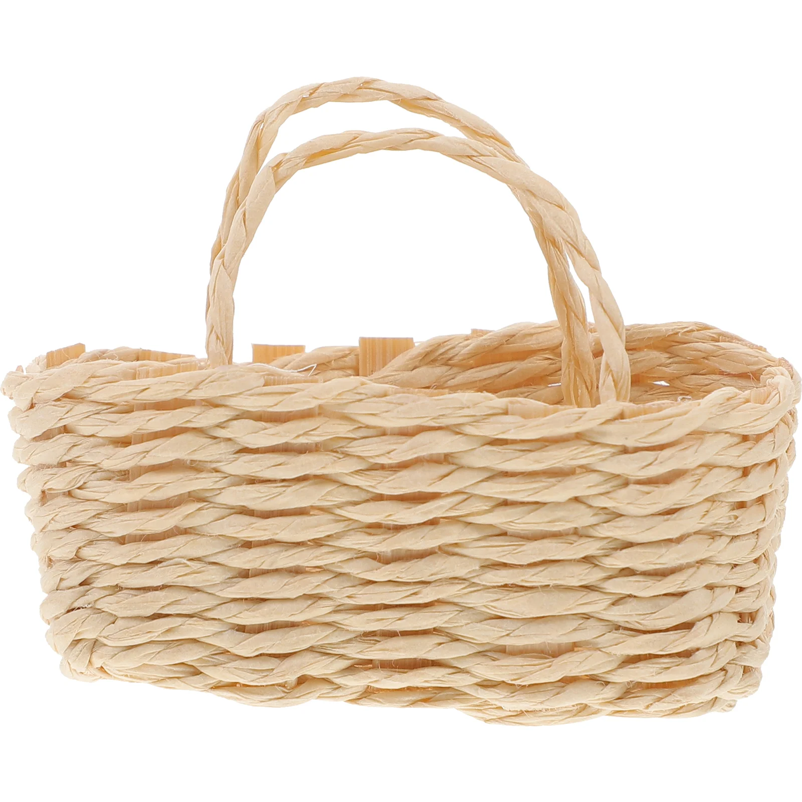 Accessories Mini Rattan Basket Child Hamper Linen Gray Kids Toy Storage Organizer Bin House Crafts