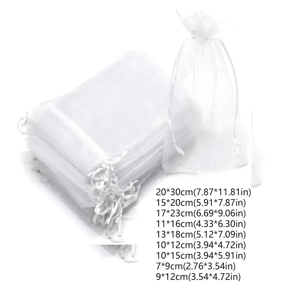 100pcs Mesh Grapes Fruit Grow Bags White Breathable Plant Grow Bag Generic Grape Protection Cover For Pest Control Anti-Bird view 6