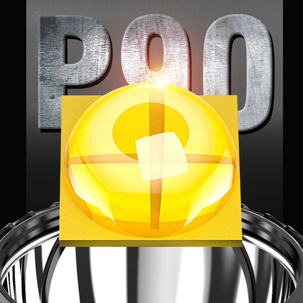 باليد أقوى P90 LED الكشاف 500 متر طويلة المدى قابلة للشحن يده ضوء العمل مصباح التخييم مصباح يدوي مقاوم للماء