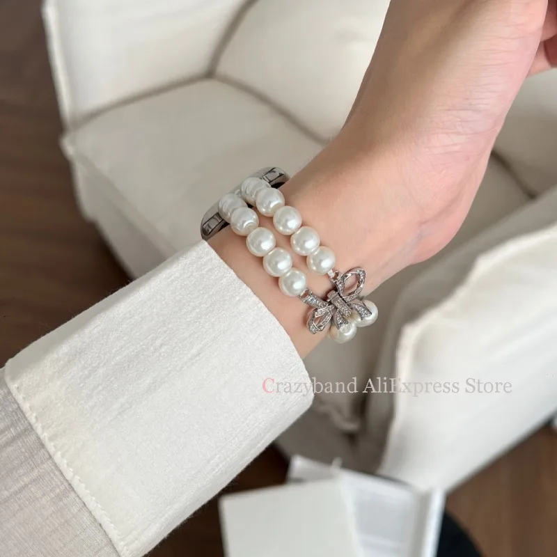 2025 جديد القوس تمتد مطرز حزام ساعة نسائية حزام لساعة أبل 38/40/41/42/44/45/46/49 مللي متر ل Iwatch 9 8 7 6 SE سوار