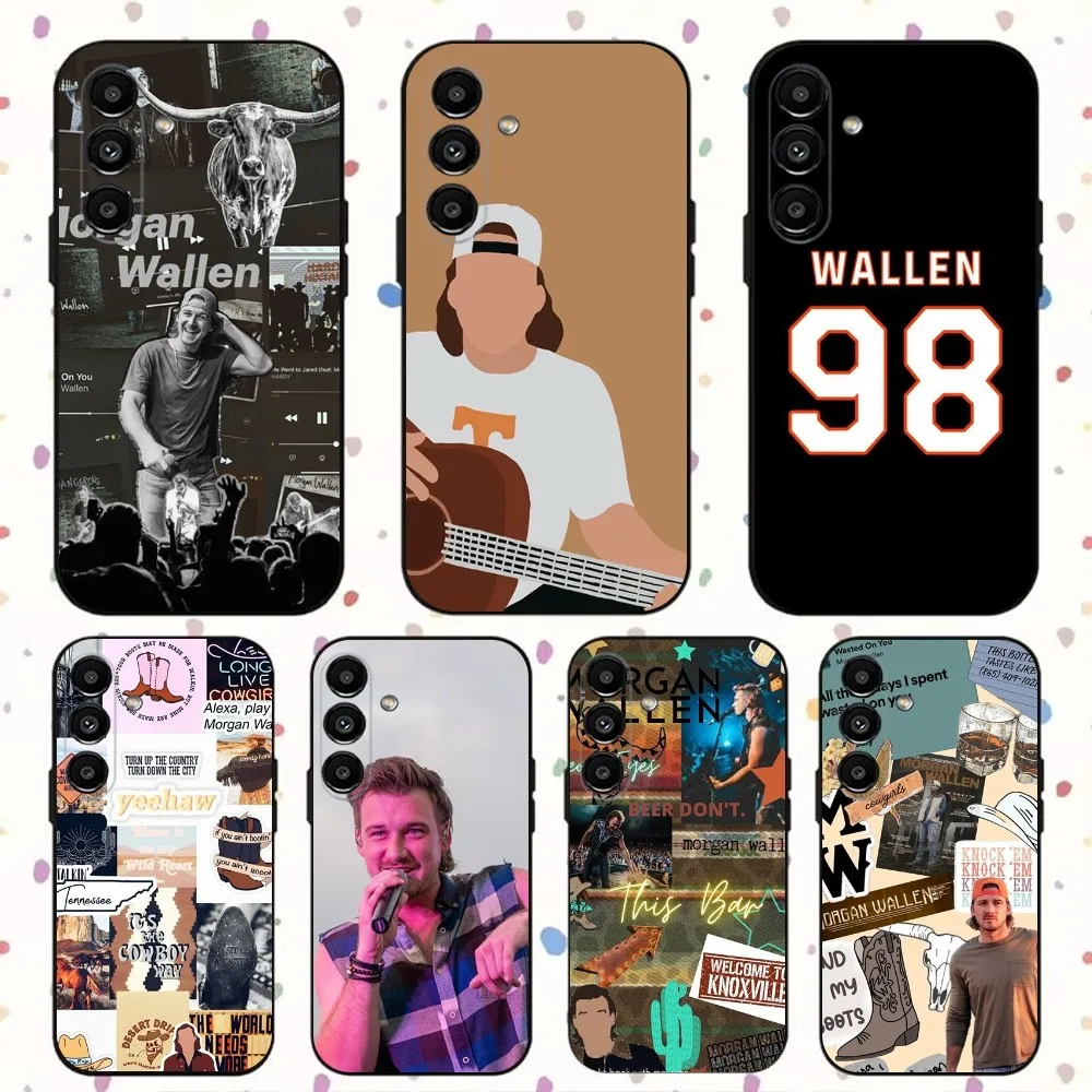 M-Morgan Wallen American Singer Phone Case For Samsung S24,S21,S22,S23,S30,Ultra,S20,Plus,Fe,Lite,Note,10,9,5G Black Soft Cover