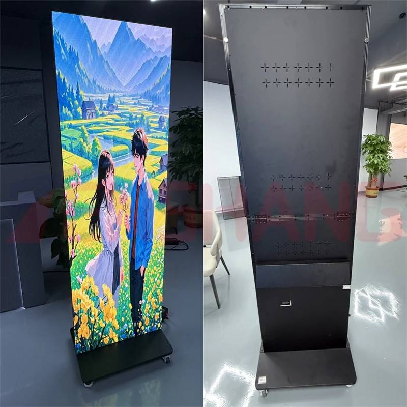 3840 هرتز المحمول المنقولة الإعلان الجدار الشنق رفع رقيقة جدا الذكية على الوجهين عرض طوي شاشة ملصق Led #6