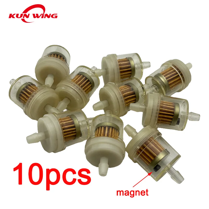 

10pcs Universal Motorcycle Gas Fuel Filter Gasoline Oil Filters for Scooter Moped Scooter Dirt Bike ATV