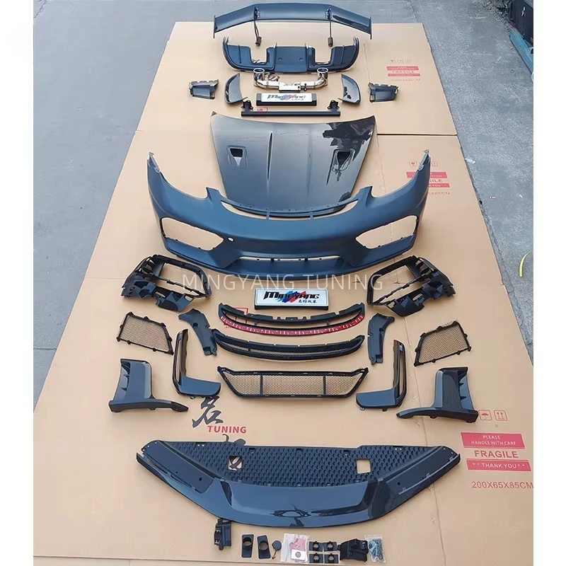 Dream Garage Carbon Fiber Accessories 718 982 Upgrade To GT4RS Facelift Car Bumpers Grill Bodykit For Cayman Boxster 718