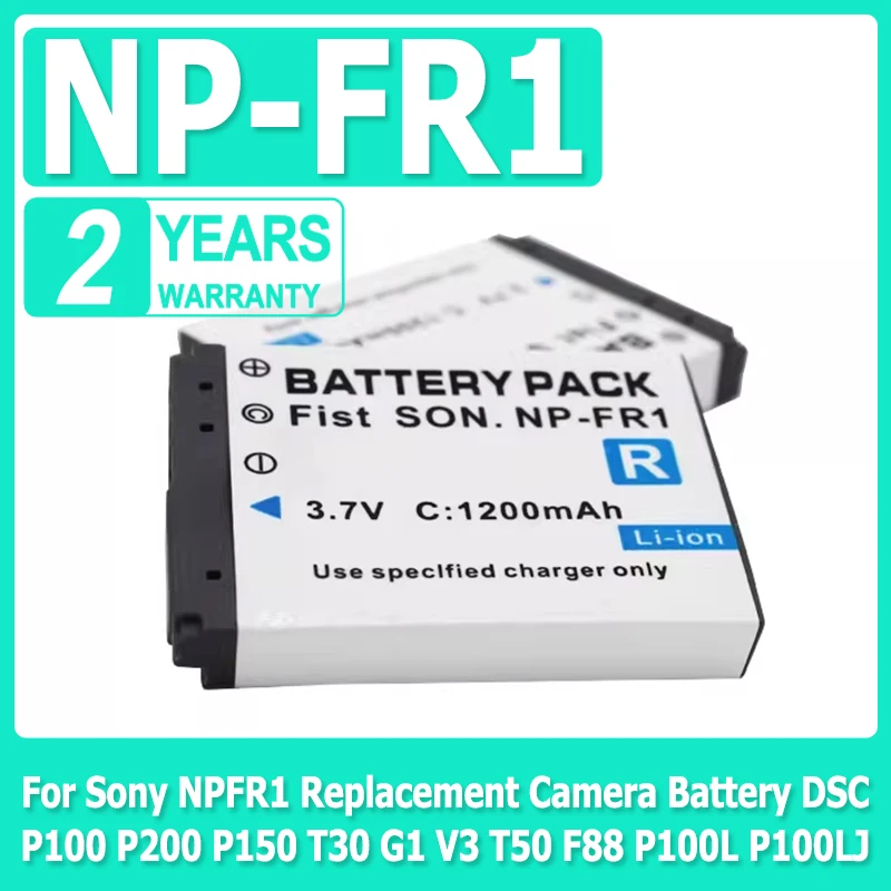

New NP-FR1 For Sony NPFR1 Replacement Camera Battery DSC P100 P200 P150 T30 G1 V3 T50 F88 P100L P100LJ Bateria
