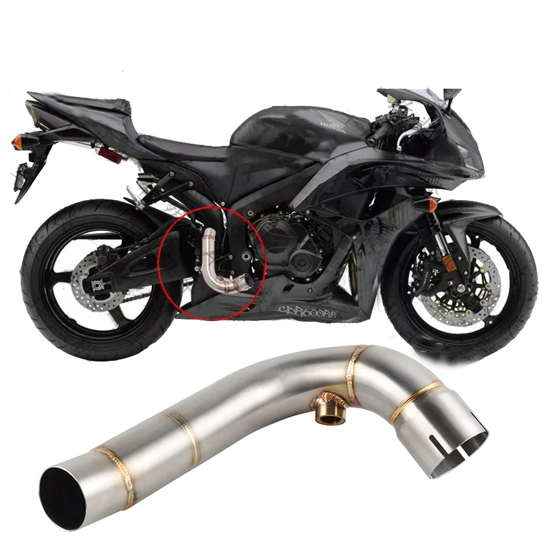 Slip-On Hochleistungs-Motorrad-Auspuff-Mittelrohr für CBR600RR CBR600 RR F5 Baujahre 2005-2019