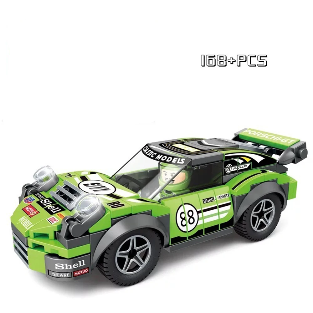 Rennwagen Speed Champions Sport Bausteine Ziegel klassische Rallye Super Racer F1 große Spielzeuge Weihnachts geschenke für Kinder