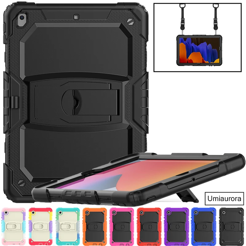 For IPad Mini 4 5 9.7 7th 8th 9th 10.2 10th 10.9 11th Gen 11 inch A16 Heavy Duty Rugged Tablet Case Shockproof Stand Strap Funda