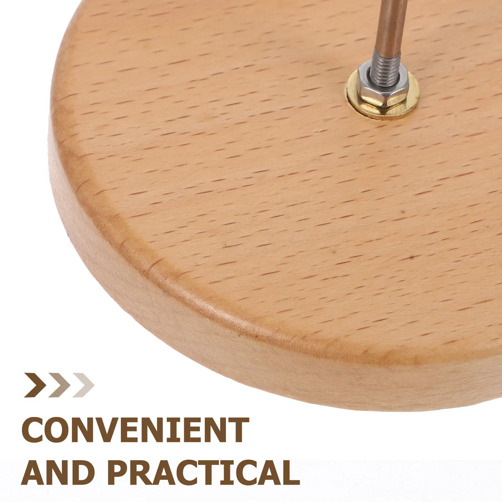 2Pcs Desk Ticket Holder Spike Metal Bill Fork Receipt Stabber Wood Base Restaurant Check Memo Organizer Paper Spike